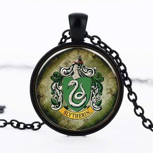 Harry Potter Slytherin Chain Pendant Necklace Gift Black